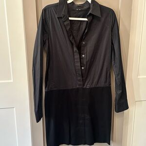 Theory Black Long Sleeve Dress